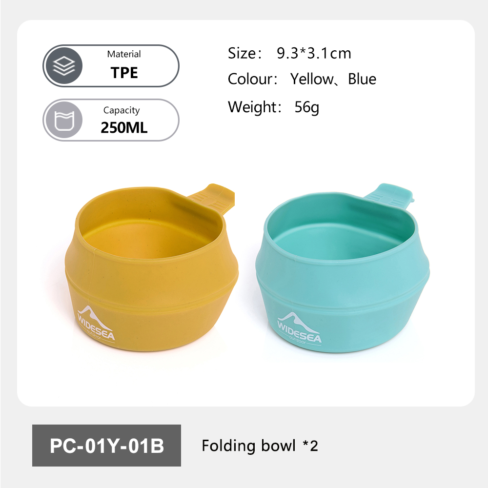 Outdoor Camping Dining Set - Widesea Camping 250 мл мягкая складная