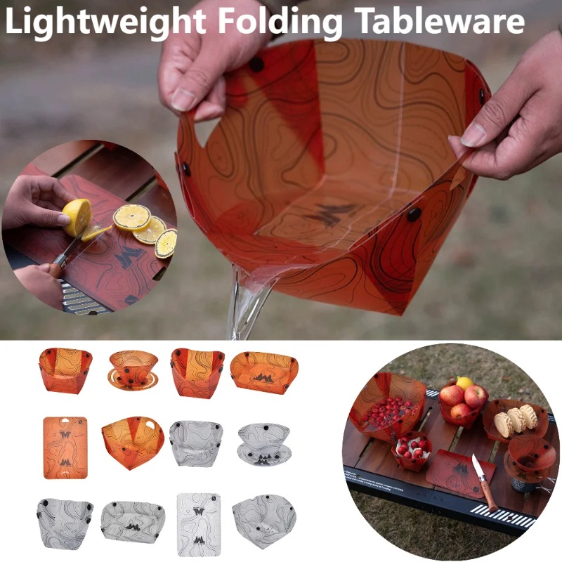 Outdoor Camping Dining Set - Складная посуда для кемпинга, портативная миска,