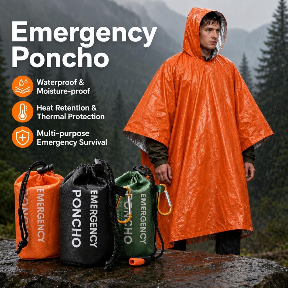 Компактный набор для экстренны – обзор и цена Camping Rain Poncho